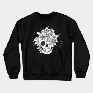 Halloween Skeleton Skull Rose Crewneck Sweatshirt